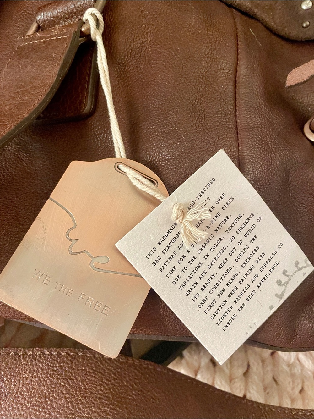 We The Free Shay Stud Tote. Genuine Leather and Suede. Like New! - Picture 8 of 11